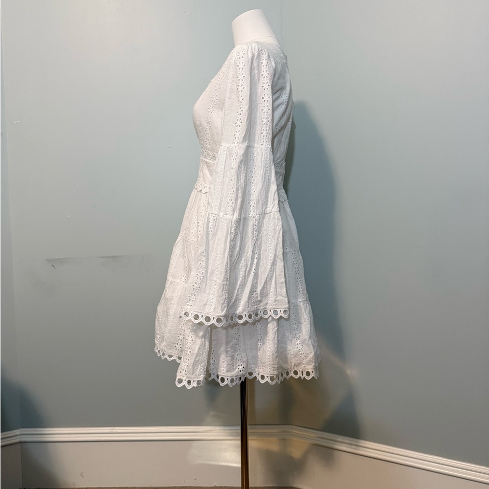 Lost + Wander Elegant White Lace Dress - Picture 3 of 4